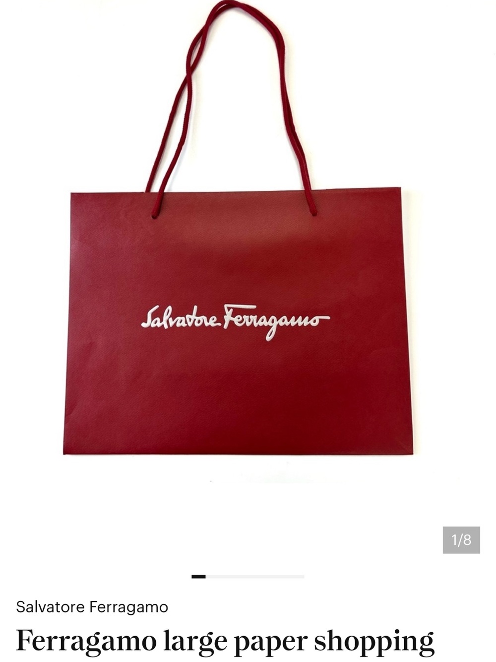 Salvatore Ferragamo Red Logo Tote Bag
